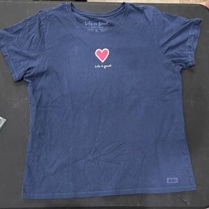 Life Is Good Women’s ' Navy Tee with Heart Design